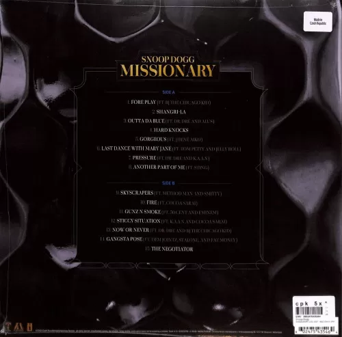 Snoop Dogg – Missionary (Oxyx Vinyl) [LP]